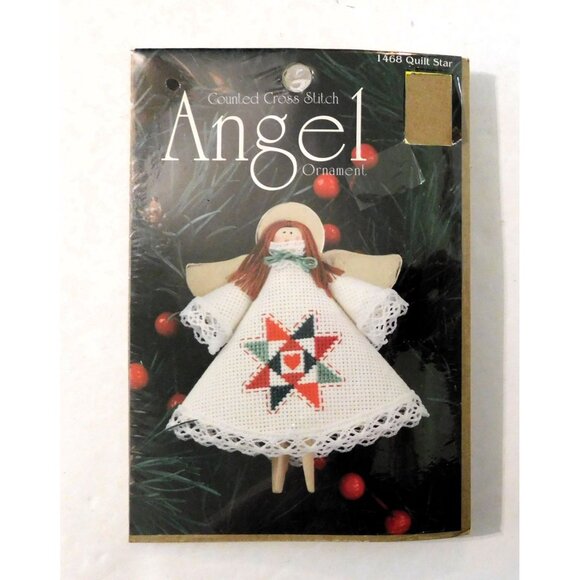 Designs for the Needle Quilt Star Angel Ornament Counted Cross Stitch Kit Sealed - Picture 1 of 3
